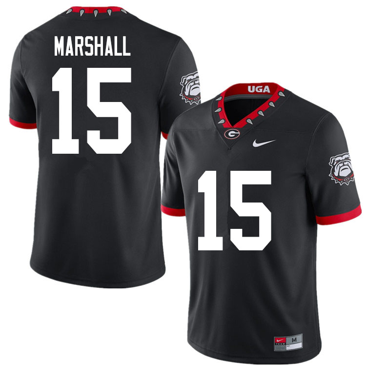 2020 Men #15 Trezmen Marshall Georgia Bulldogs Mascot 100th Anniversary College Football Jerseys Sal